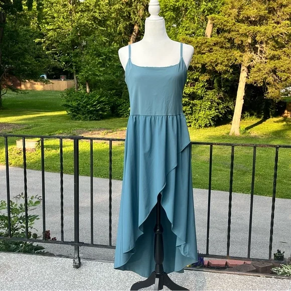 HALARA | Dresses | Halara Breezeful Bluegreen High Low Flowy Midi Quick Dry  Dress Womens Large | Poshmark
